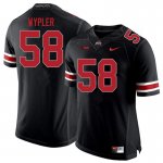 NCAA Ohio State Buckeyes Men's #58 Luke Wypler Blackout Nike Football College Jersey HQE1745HN